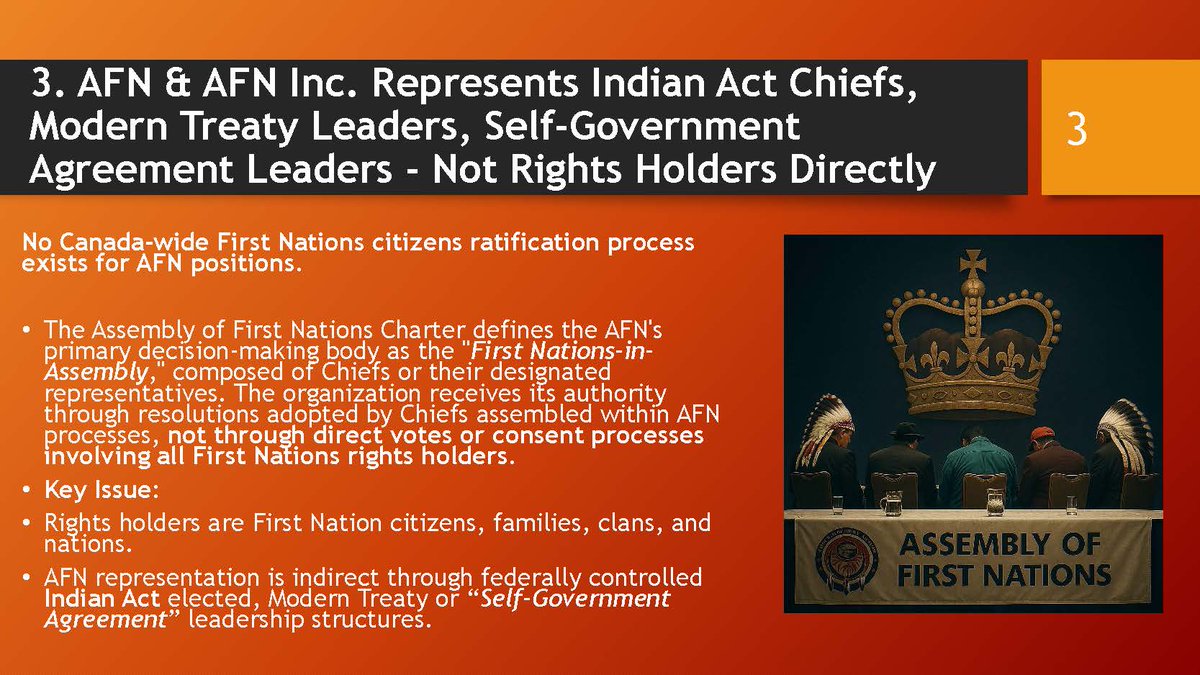 RussDiabo's tweet photo. AFN Does Not Have a Mandate From First Nations Inherent &amp; Treaty Rights Holders to represent us or sign anything at the October 26th First Ministers' Meeting!

Time to Put Our Own House in Order! 1/6 https://t.co/Jcs1xrmWDL
