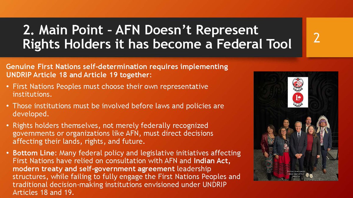 RussDiabo's tweet photo. AFN Does Not Have a Mandate From First Nations Inherent &amp; Treaty Rights Holders to represent us or sign anything at the October 26th First Ministers' Meeting!

Time to Put Our Own House in Order! 1/6 https://t.co/Jcs1xrmWDL