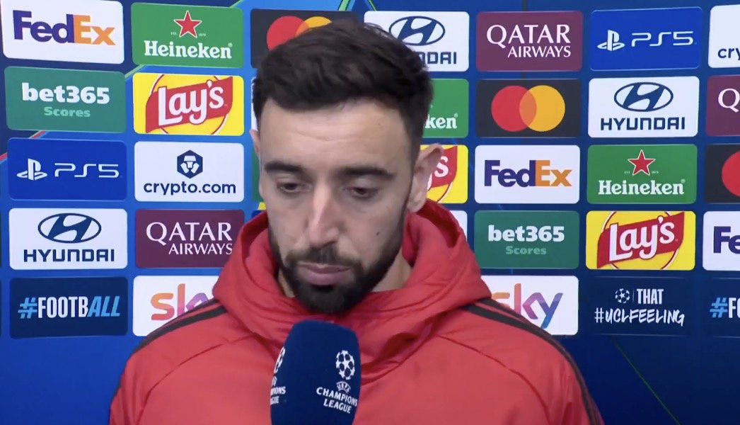 UtdDistrict's tweet photo. 🚨🎙️ | Bruno Fernandes: 

"Conceding the goal very early makes us go into the game in a mood of a defeat." https://t.co/rCeRV8Px95