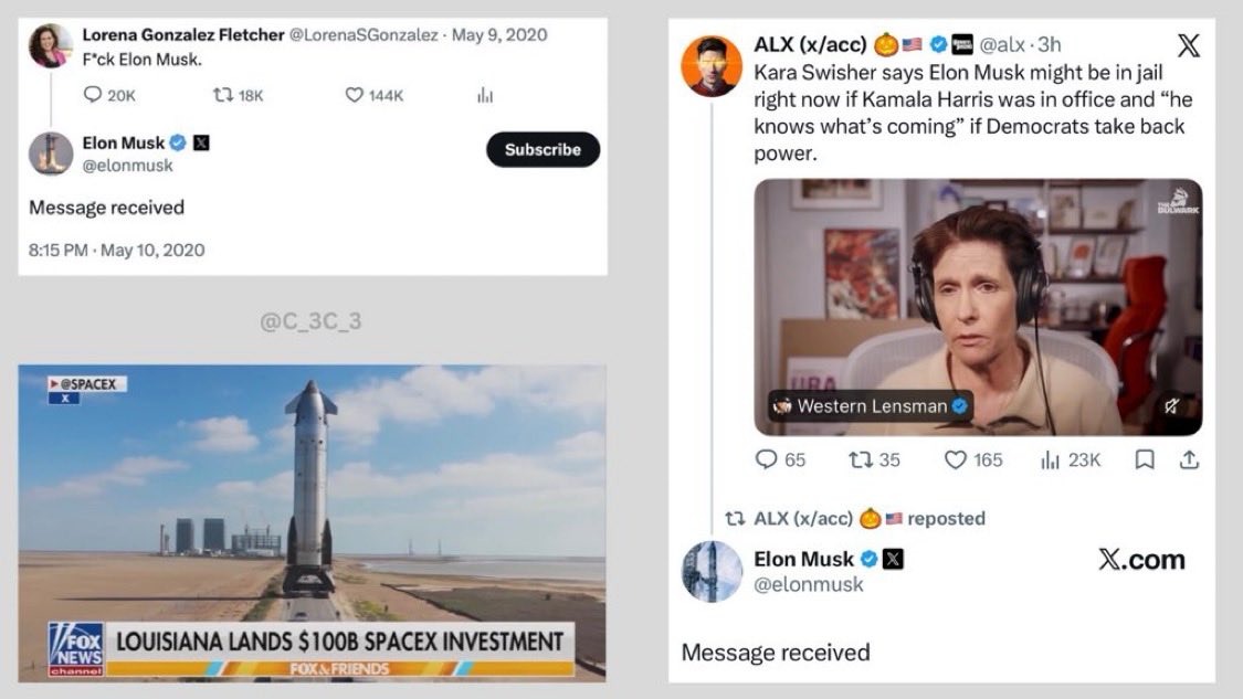 C_3C_3's tweet photo. The last time Elon posted “message received” it cost California over $100 billion.

Wonder how bad it is this time… https://t.co/x3FdabEI2l