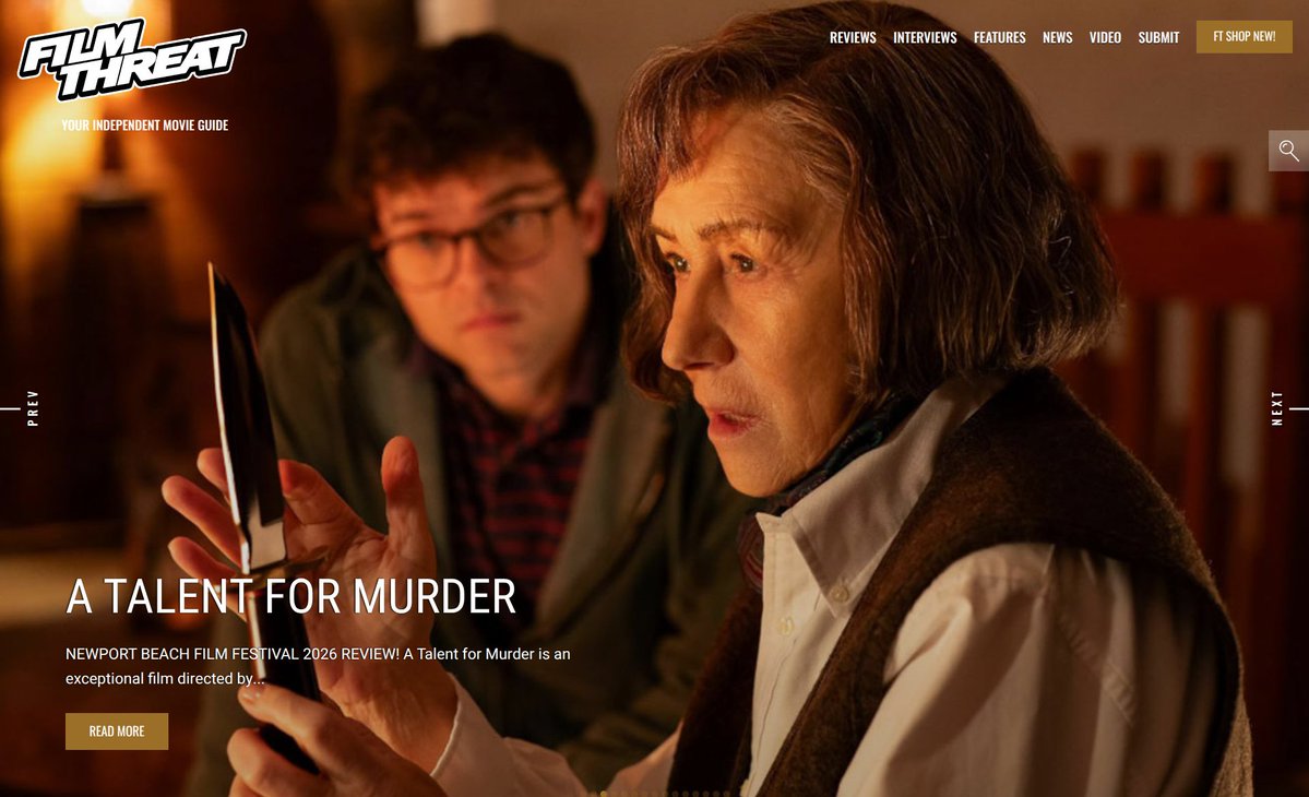 FilmThreat's tweet photo. "...Mirren, one of the best actors alive, is electrifying..." Andy Howell reviews the @nbff entry A Talent For Murder.
https://t.co/Xytmn7NzBl #NBFF #FilmThreatNBFF #NBFF2026 https://t.co/KYtxegEqyu