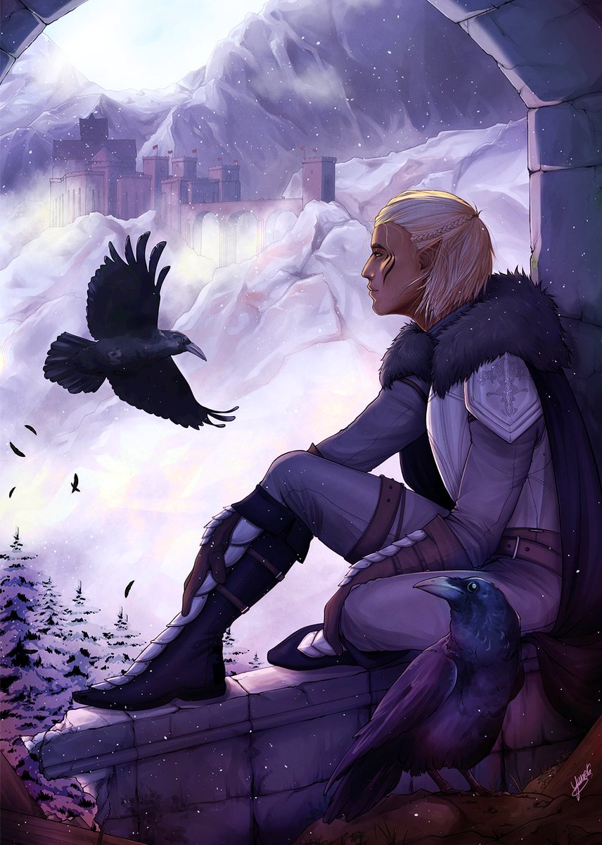 junie_junette's tweet photo. In 2015, I was depressed and I had lost any interest to draw anything. I've picked #DragonAge Origins (after dropping it once before), out of boredom.  The rest is all my life now. I've picked my pencil again because of Fenris, Zevran, my Warden, Hawke... https://t.co/sszVU0jgDd