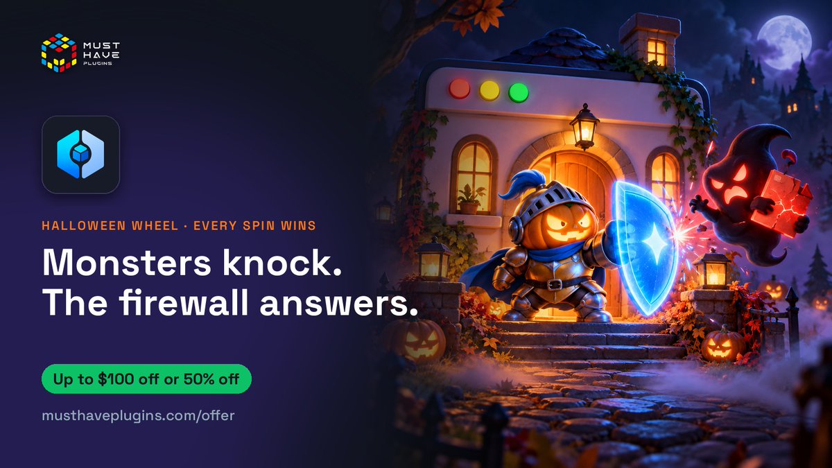 musthaveplugins's tweet photo. 👻 Things that go bump in the night usually arrive as a file. Must-Have Security's firewall runs before WordPress loads and refuses a webshell before it becomes a file.

🎃 Halloween wheel: up to $100 or 50% off, every spin wins 👇
https://t.co/QuTMnquGZ9

#Halloween #WordPress https://t.co/glHSEzEdFs