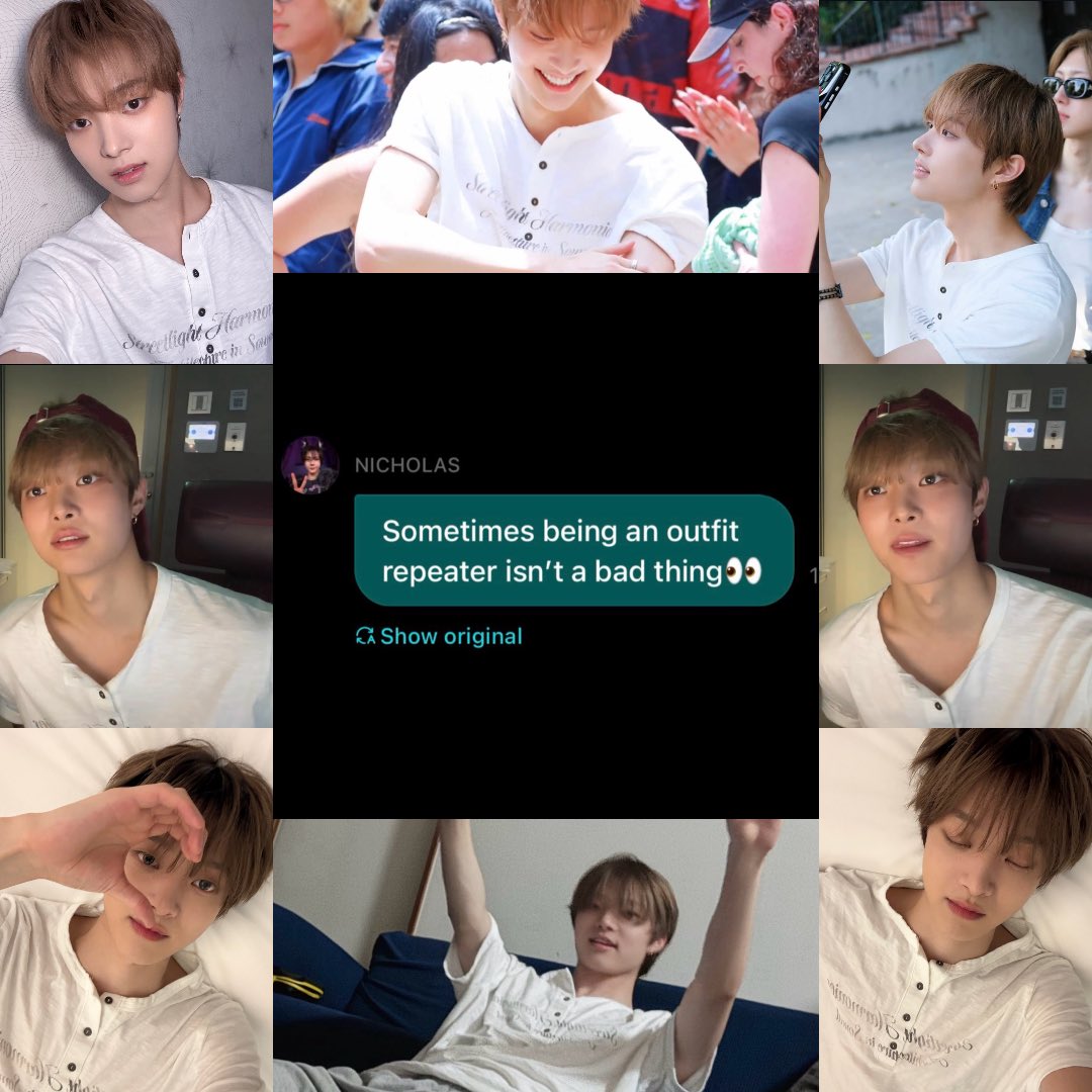shuajujuuu's tweet photo. safe to say that’s his favorite shirt https://t.co/WAp1oEie5N