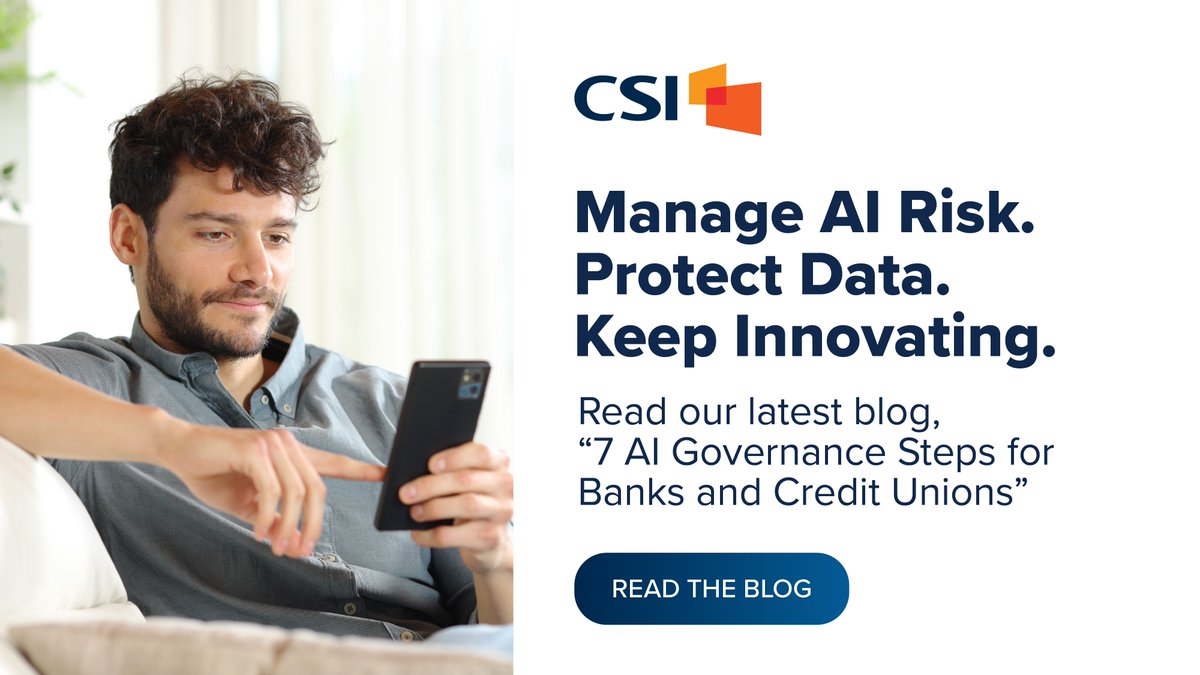 CSIsolutions's tweet photo. Two-thirds of banks have AI governance. Can your policy keep up? These 7 guardrails help assess AI safely. Read more: https://t.co/1vcw1giD5R https://t.co/Rq2Uey8Uve