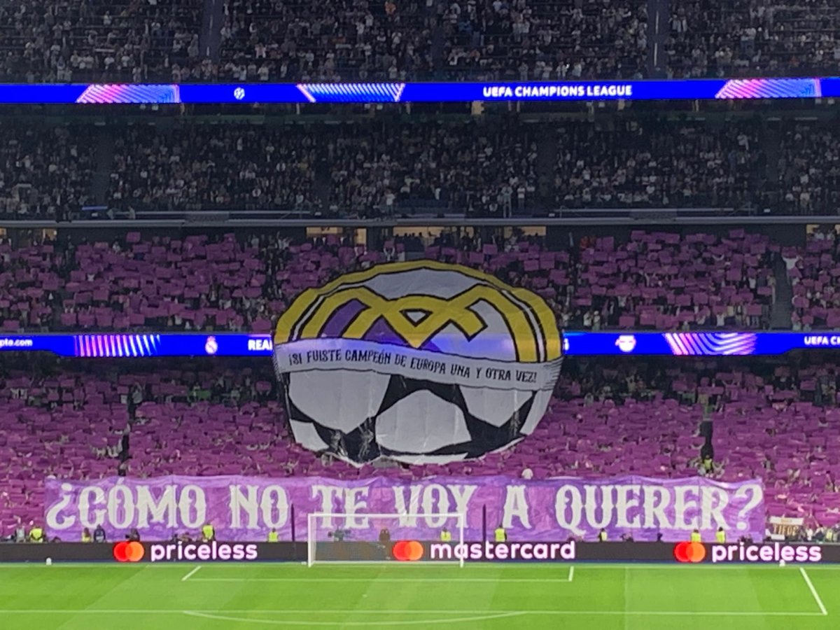 NorthFansRmcf's tweet photo. ¿Cómo no te voy a querer?
El tifo de @GradaFansRMCF en el @realmadrid vs @RBLeipzig en @ChampionsLeague 
#HalaMadrid https://t.co/gsnmYX5N6i