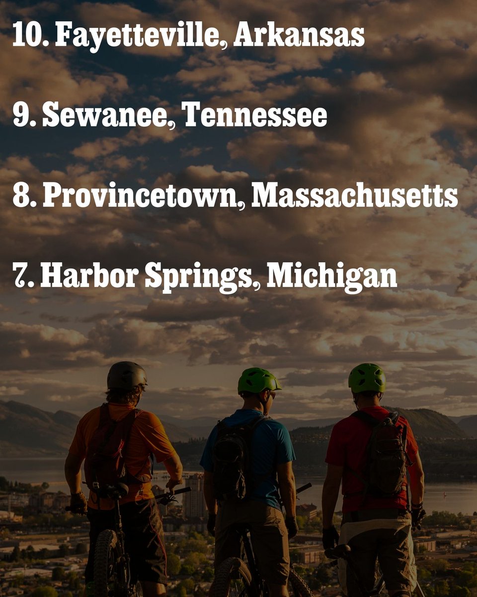 outsidemagazine's tweet photo. These are the BEST BIKE TOWNS in the United States...

Full list: https://t.co/79SWImgd6s https://t.co/9br6v7rdho