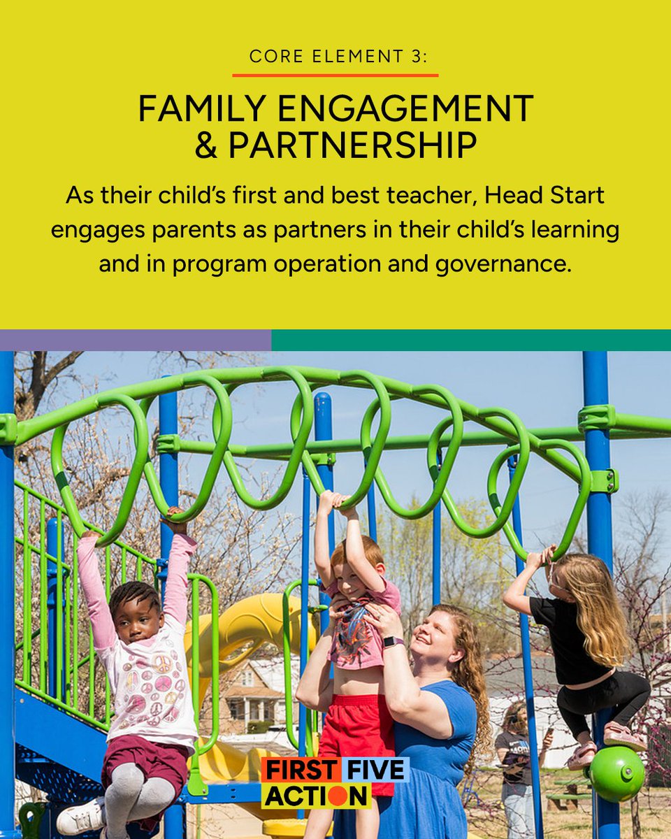 FirstFiveAction's tweet photo. Advocates agree: there are five core elements that make Head Start a success for millions of children, parents, and families! 🖐️ Swipe to learn more about each one, then click the link below to learn more: https://t.co/shKCiJpToq