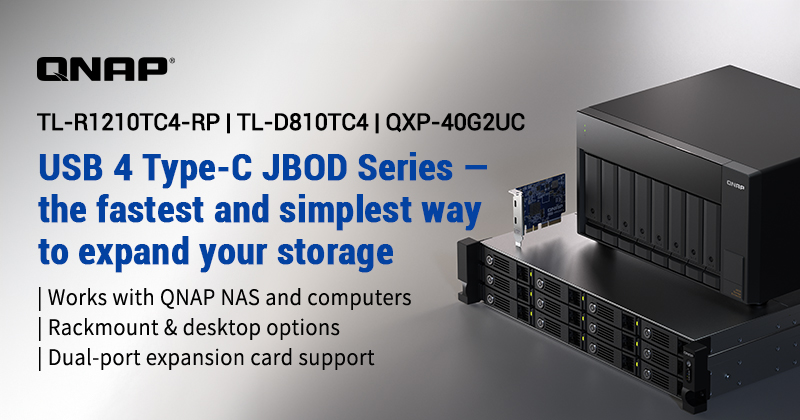 NikKTech's tweet photo. QNAP Launches High-capacity USB 4 Type-C JBOD Series with up to 12 Bays for Desktop and Rackmount Deployment

https://t.co/PUBRkIBZEj https://t.co/rWk6rUotsi