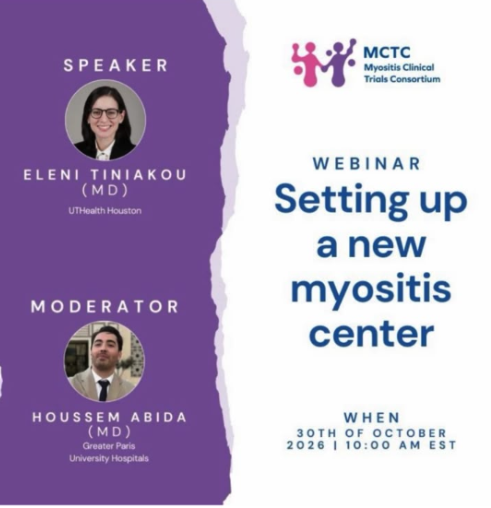 MctcMyositis's tweet photo. Learn practical strategies for building a multidisciplinary myositis center, improving patient care, and fostering research collaboration.

🔗 Register here: https://t.co/GPzLn7jVlJ

#Myositis #MCTC #Rheumatology https://t.co/9SxkdyoH0Y