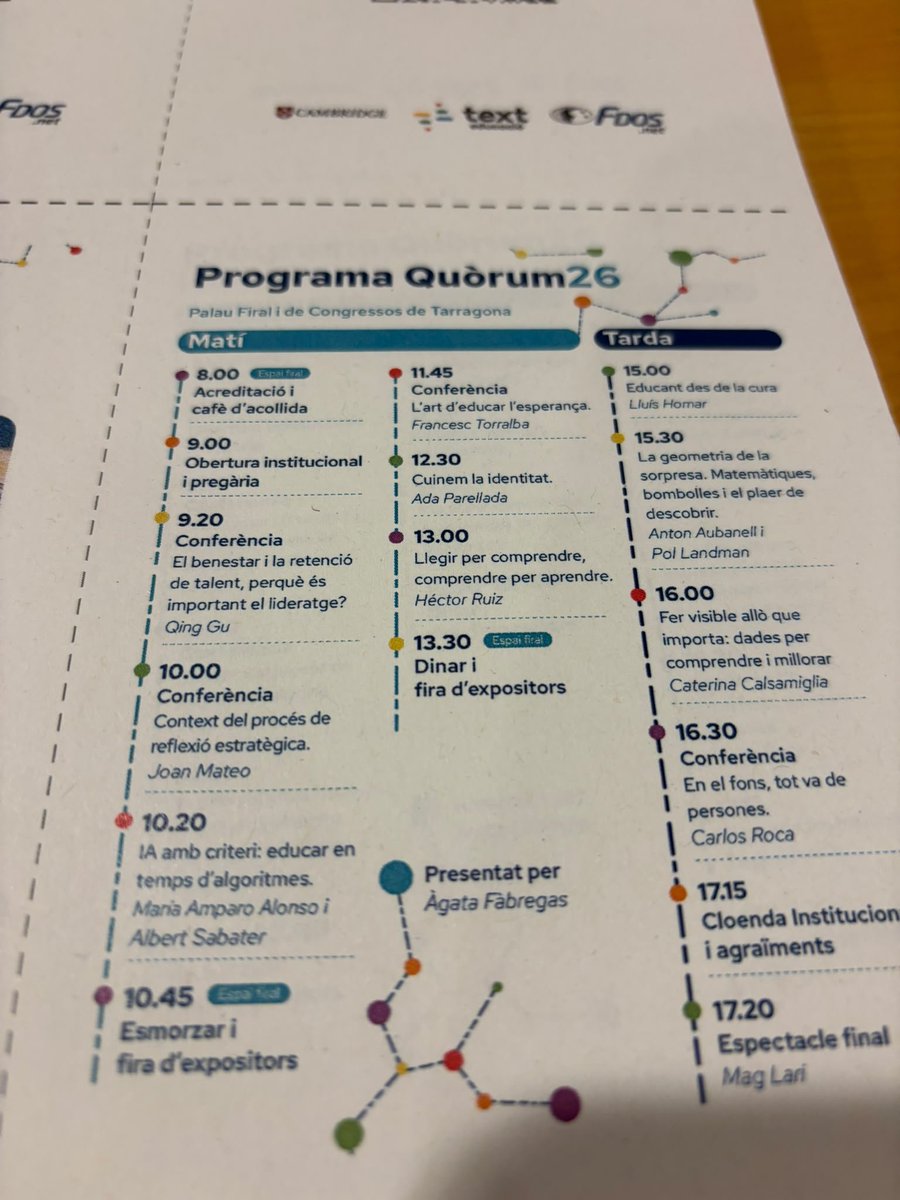 FECC_educacio's tweet photo. Preparats per rebre demà les més de 800 persones al Congrés #Quòrum26 de la @FECC_educacio i presentar els documents i projectes dels sis Grups d’Experts ✨️ https://t.co/dggX47YtI9