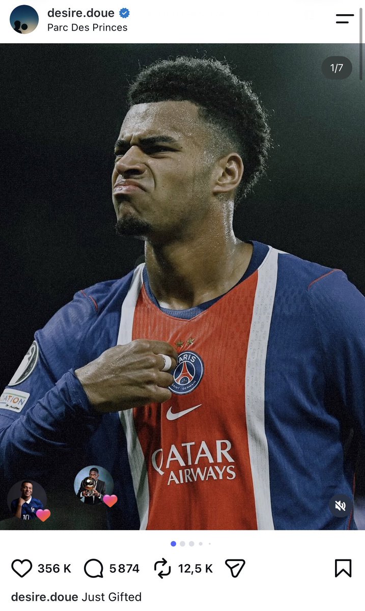 _BeFootball's tweet photo. 🚨 Désiré Doué 🇫🇷 sur Instagram : “Just Gifted” (𝗷𝘂𝘀𝘁𝗲 𝗱𝗼𝘂𝗲́ 𝗽𝗼𝘂𝗿 𝗰𝗲𝘂𝘅 𝗾𝘂𝗶 𝗻𝗲 𝗰𝗼𝗺𝗽𝗿𝗲𝗻𝗻𝗲𝗻𝘁 𝗽𝗮𝘀) https://t.co/p0WH45jrUp