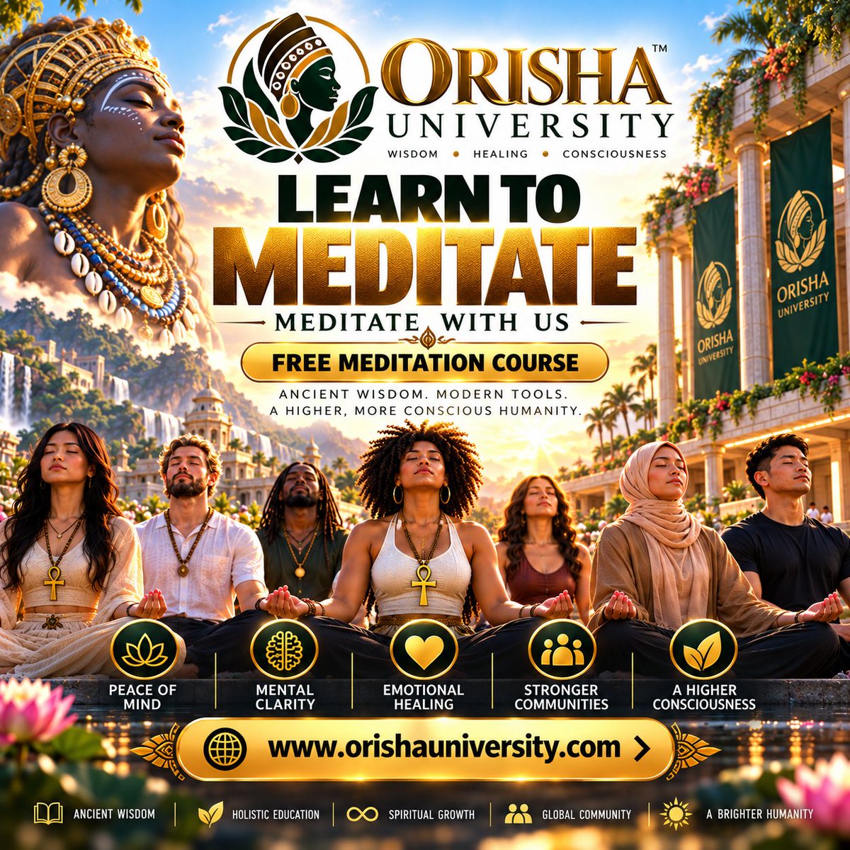 cleverlandnews's tweet photo. FREE MEDITATION COURSE: Learn to meditate with Orisha University π§πΏββοΈ #OrishaUniversity #LearnToMeditate #Meditation https://t.co/jGG3GhxLkZ