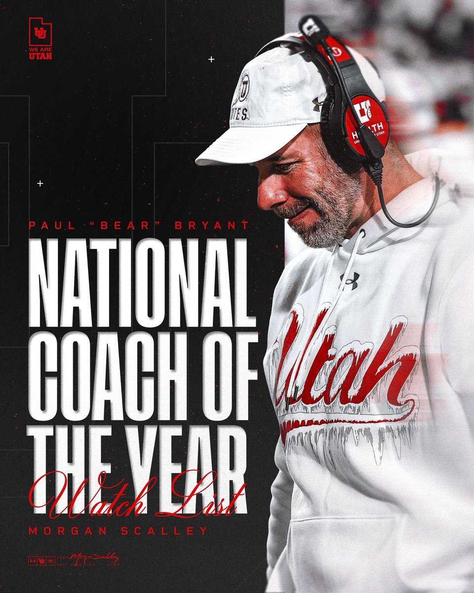 Utah_Football's tweet photo. Halfway through 𝒉𝒊𝒔 𝒇𝒊𝒓𝒔𝒕 season, and @RSNBUtes has the nation watching 🙌

#GoUtes | #RSNB | @bryantawards https://t.co/QzqY2X5v4O