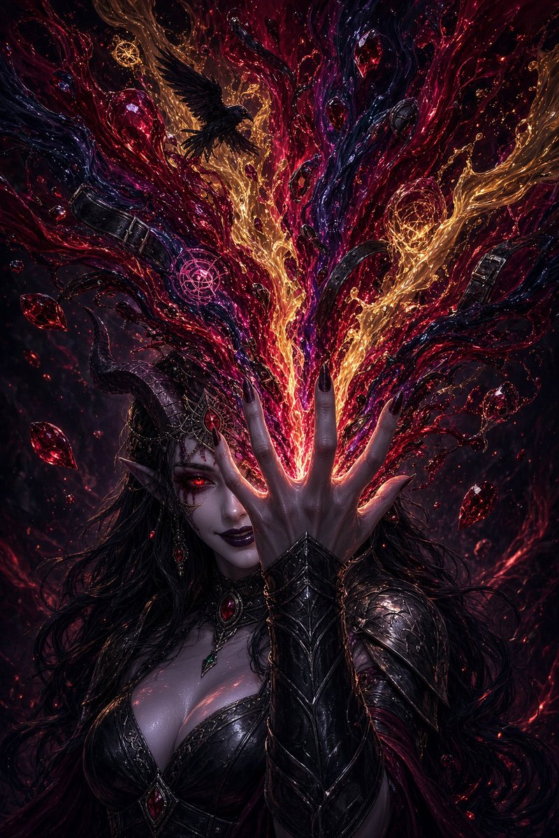 GamesMigan's tweet photo. @HighLLordDalth I know what you're thinking about! Ribbons!

But cool versions. Its so fun to see that mine always end up dark where other people's are literally an explosion of colours. 
Not that mine doesn't have that but its different. It still feels dark. https://t.co/QklQQdk1nV