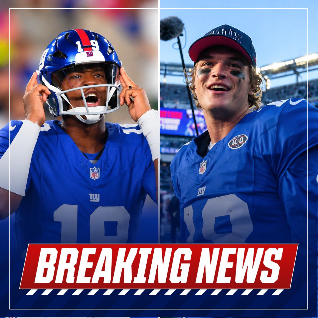 MySportsUpdate's tweet photo. The #Giants are benching Jameis Winston and will start JJ McCarthy vs. the Texans in Week 7.

McCarthy threw for 243 yards in the 4th quarter on Sunday and is now QB1. https://t.co/LyO7Qp30iy