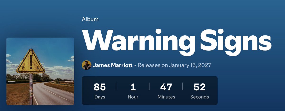 daysuntilws's tweet photo. 85 DAYS UNTIL WARNING SIGNS⚠️ https://t.co/ecJA1XAjL0