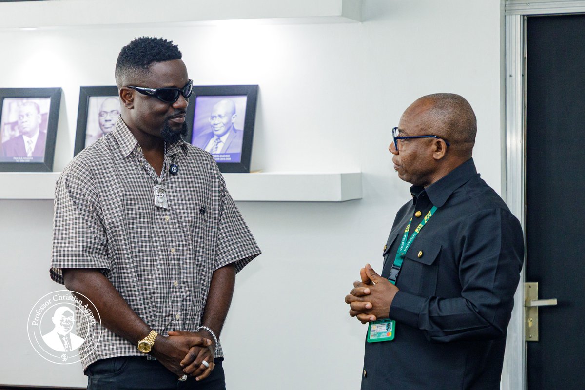 chrisagyare_gh's tweet photo. The future of the creative economy depends not only on talent but also on the opportunities, mentorship and support systems available to nurture it.

I was pleased to welcome @sarkodie and his team to KNUST ahead of the “Kumasi Rising Dialogue”. During our discussions, I expressed the University’s interest in exploring a sustained partnership to mentor students, develop their creative abilities and connect them with opportunities in the creative economy.

At KNUST, we remain committed to exploring opportunities that enable our students to transform their talents into meaningful contributions to society.

Excellence to Eminence.

#ChristianAgyareKNUST #Sarkodie #Ghana #excellencetoeminence #KNUSTVC  #KNUSTLeadership