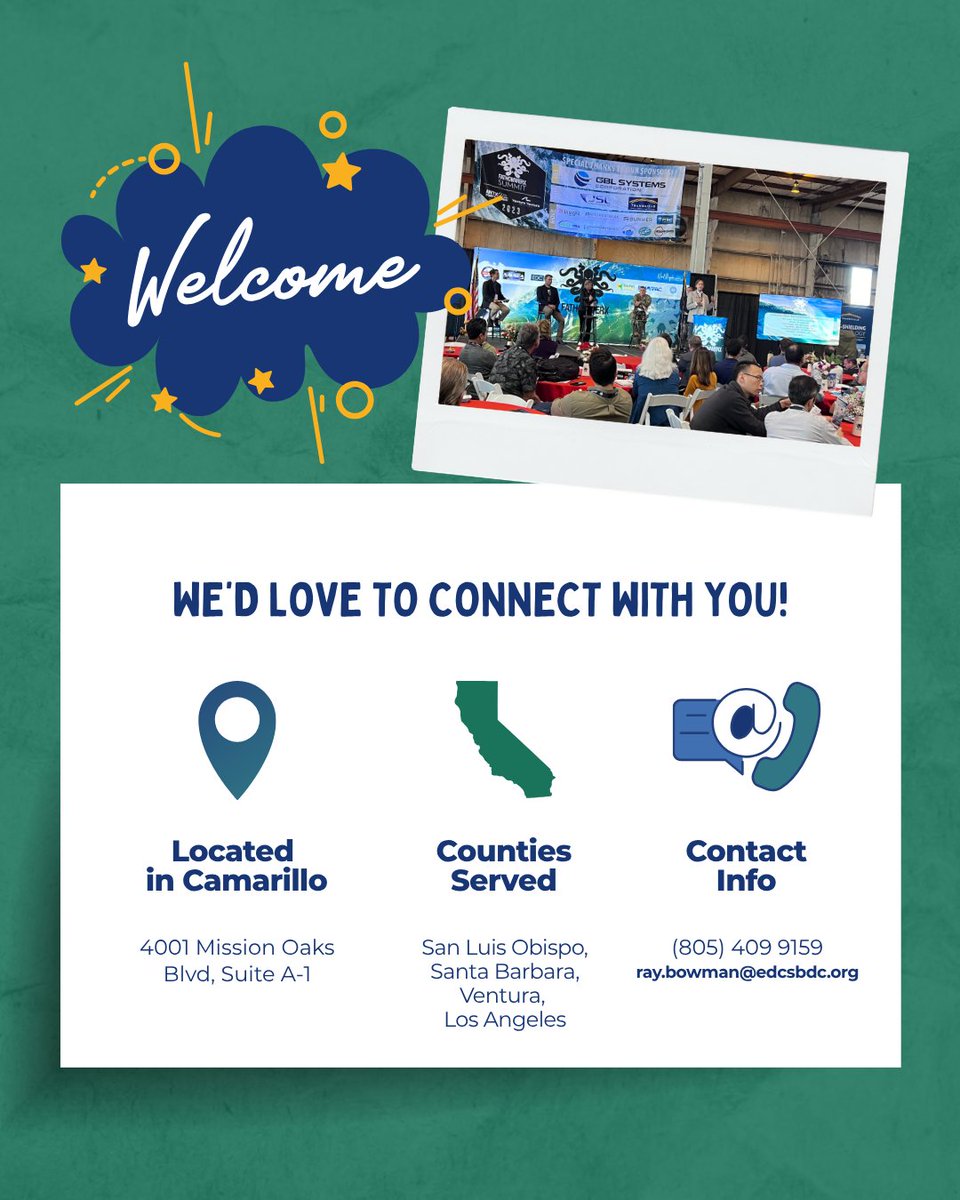 CaliforniaOSBA's tweet photo. 🚀 Accelerate CA Hub Spotlight: EDC Accelerate connects entrepreneurs across Ventura and Santa Barbara counties with mentorship, capital access &amp; industry partners to advance innovation in defense, maritime tech &amp; advanced manufacturing.

#AccelerateCA #CAForSmallBiz https://t.co/0qYHlyiMpw