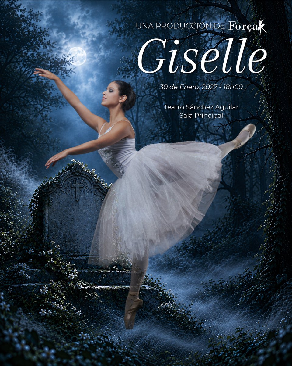 Ticketshow's tweet photo. Prepárate para vivir la magia de Giselle junto a nuestras ballerinas🤍

📍 Teatro Sánchez Aguilar
📅 Enero 30 del 2027
⏰ 18h00

🎟️ Entradas a la venta en TICKETSHOW y sus puntos de venta en todo el país https://t.co/YWrN8eIKWo
