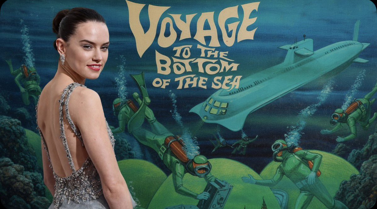 PopOffShow's tweet photo. Daisy Ridley to star in a reimagining of ‘Voyage to the Bottom of the Sea’ series at Paramount+.

Matt Shakman (‘WandaVision’) to direct.

The series follows brilliant ocean scientist Lee Crane (Ridley), who is pulled into a classified government program after a catastrophic Arctic expedition claims the life of her twin sister. At the center of the program is the USS Seaview, a retro-futuristic submarine found entombed in the ice, marked with symbols from a history that shouldn’t exist, and it powers up only when Lee steps aboard.