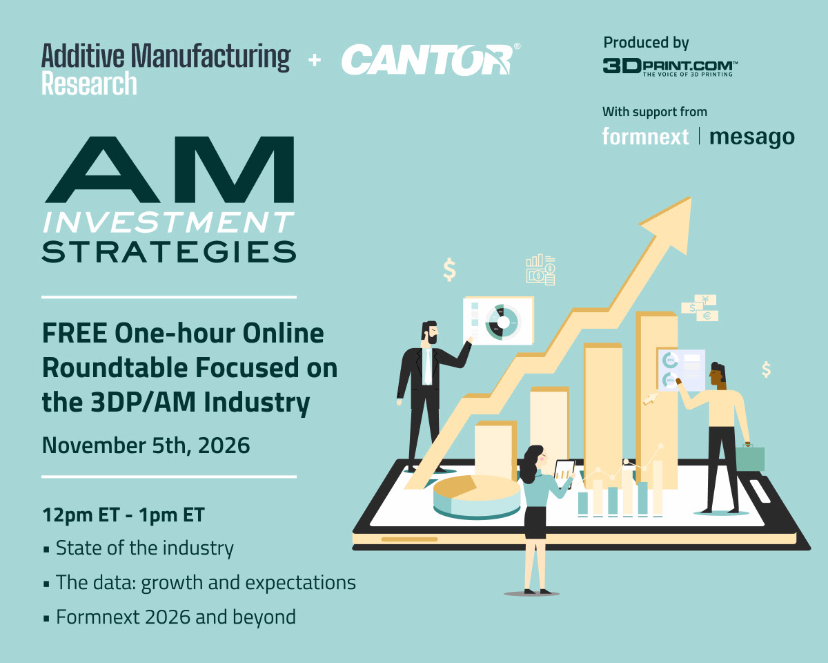AMResearch_'s tweet photo. Join our free online webcast Nov 5 to prepare for Formnext &amp; hear from the @Stratasys @NikonSLM @Carbon &amp; Incodema3D CEOs!
@AMResearch_ @cantorfitzgerld @3DPrint_com invite you to AM Investment Strategies, focused on the #3Dprinting business environment.
https://t.co/tNHSi8Za6G https://t.co/6dv5DsTOPH
