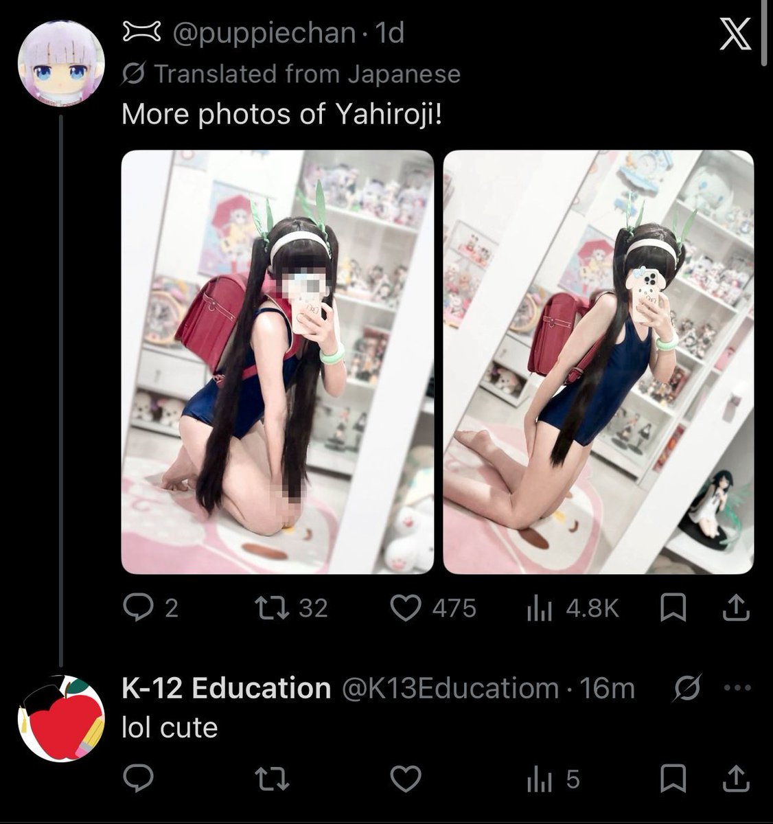 OGreenPlanet's tweet photo. @manoo_hcqghm @K13Educatiom @the1withislands @Qdfaveb745 @biggie_che27465 @NeptuneBS Funny that k12 guy calls people pedo’s while also doing this lol https://t.co/A8mWjXkZ2u