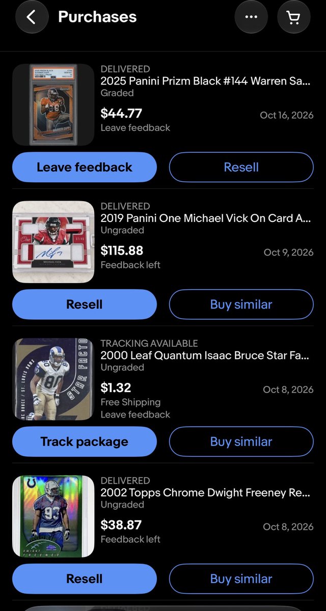 _ElectricBoogie's tweet photo. Anyone wanna run a “Last 4” thread??? 

Did this exact post 2 1/2 years ago and the responses were amazing. 

Curious to see what’s been taking place on eBay lately. Here’s mine…. https://t.co/d2UxGPtamP