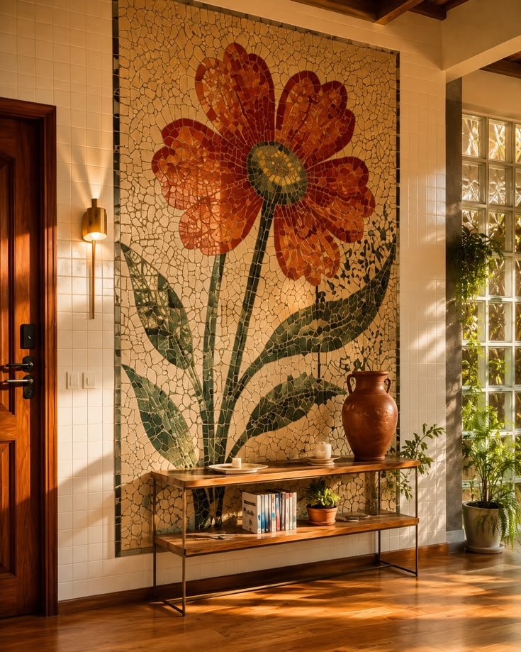 Arthetec's tweet photo. Botanical Mosaic &amp; Glass Block https://t.co/KzQEC5989V