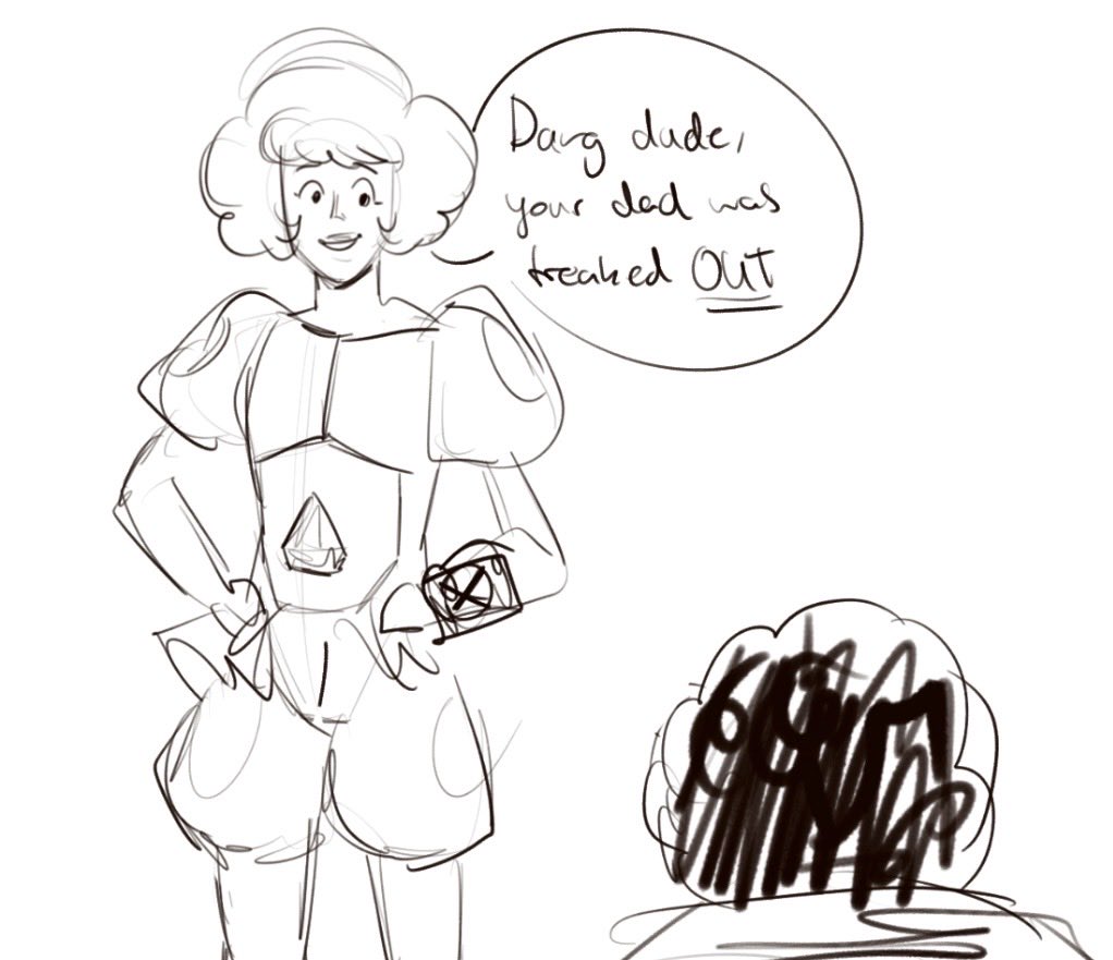Raffa_taff's tweet photo. Friend and I were discussing how Ben 10s omnitrix would work if he sampled Steven’s gem and came up with this wonderful scenario. They are the Ben 10 expert, not I 
.
#stevenuniverse https://t.co/AmhMetmsMb