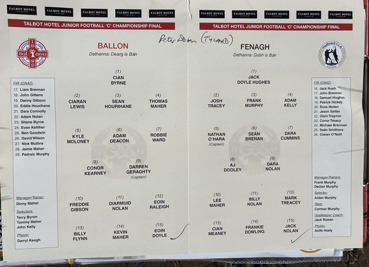 Carlow_GAA's tweet photo. 🏆 @TalbotCarlow Carlow Junior ‘C’ Football Final:

13 Minutes;

@BallonGFC 1-0
@fenaghgfccarlow 0-2

Goal for Ballon by Freddie Gibson.

🇲🇱🏐🇬🇳
@Natsport 
@kclr96fm 
@TheLeftWingBack
@clubber https://t.co/p32tj2my4o