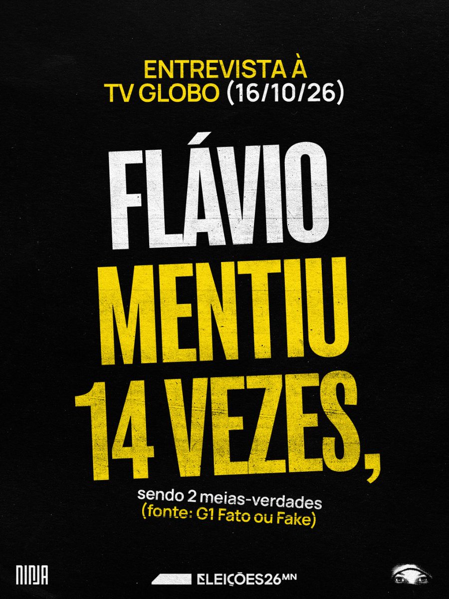 MidiaNINJA's tweet photo. Flávio Bolsonaro mente olhando para a câmera, diante de milhões de brasileiros, sem demonstrar constrangimento. É esse o homem que você quer ver sendo presidente? https://t.co/Er5thQVACb
