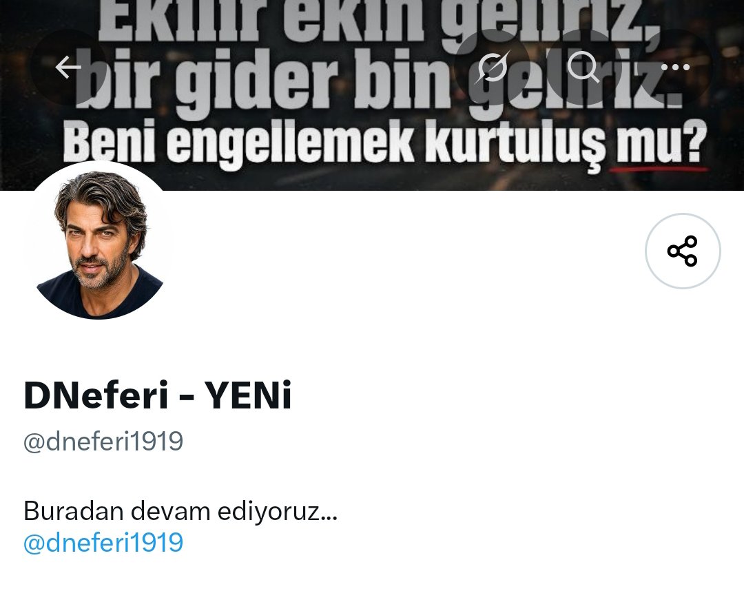 Adalyam07's tweet photo. Hesabına erişim engeli getirilen dostumuz yeni hesabıyla tekrar aramıza döndü. 
Takibe alalım 
👇👇👇
@dneferi1919 https://t.co/qN11rtVb82