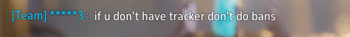 DISSOClATION's tweet photo. "if u dont have tracker dont do bans" https://t.co/GULdznFLUb