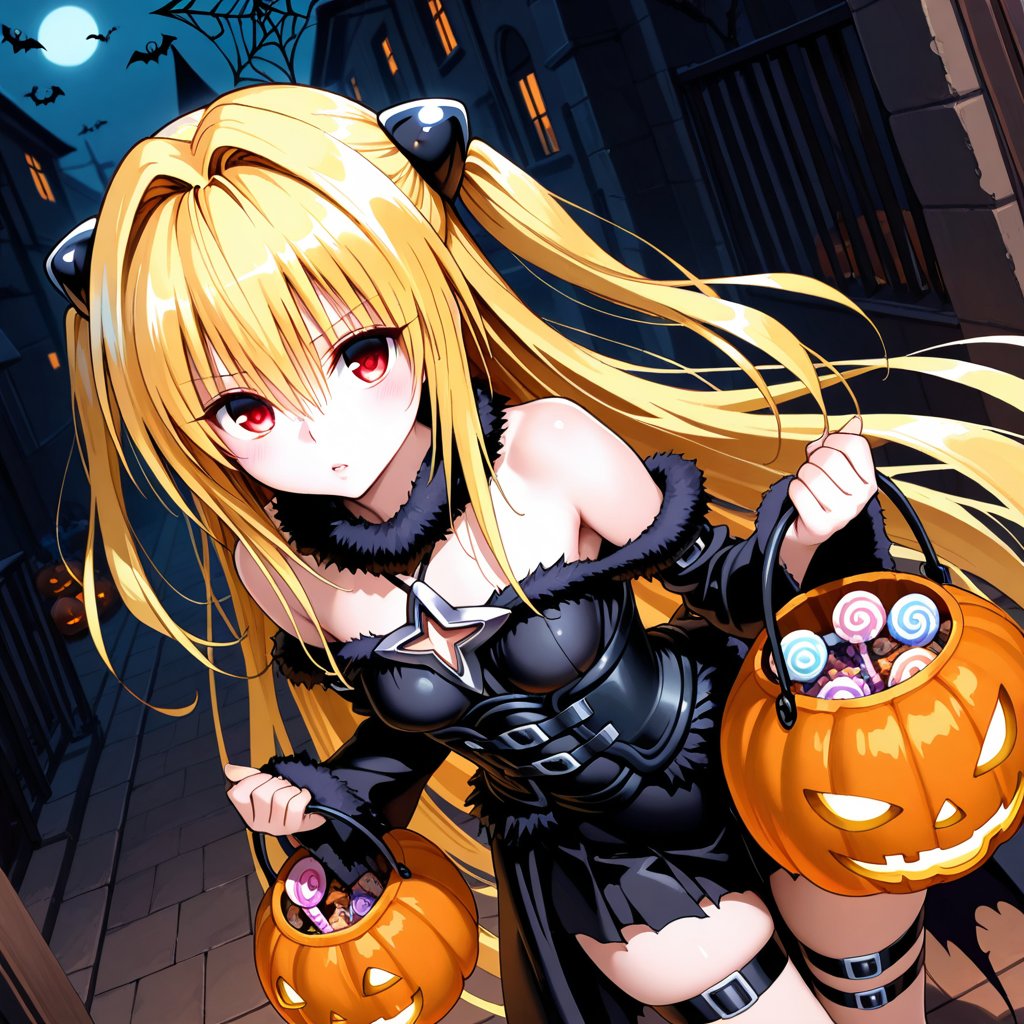SAMONAI2026's tweet photo. ハロウィン🎃ヤミちゃん👻美柑 | SAMONAI #pixiv https://t.co/y09I4NCBBm 
#AIイラスト #ToLOVEる #金色の闇 #結城美柑 #ハロウィン 
pixivに10枚ずつ載せてます https://t.co/H9WpH6QjVP