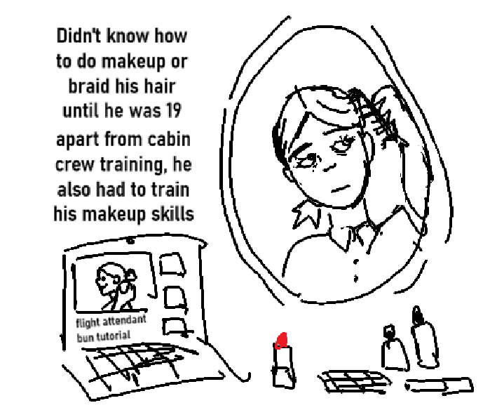 fudzawu's tweet photo. closeted ftm flight attendant (1/3) https://t.co/DKH1rMdECj