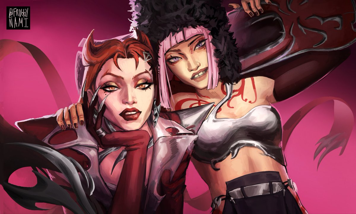 froggynami's tweet photo. KDA Firestarter Evelynn and Akali fanart

Bout to start a fire 🔥 

#Kda #kdafirestarter https://t.co/W8pAintZsa