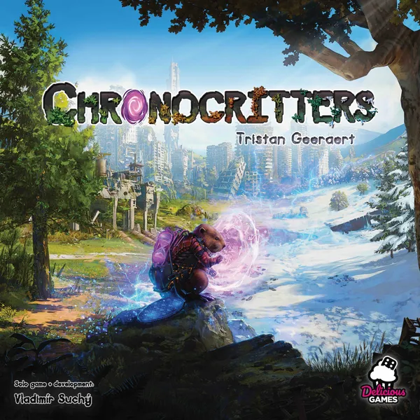 BoardGameJay's tweet photo. In this heavy euro board game, set portals to travel through time selecting actions from the past &amp; future

-Game plays over rounds, but only certain rounds allow certain actions
-Setup portals to travel to other rounds
-Place dice to fulfill contracts

The game Chronocritters https://t.co/3e9FN0RbR7