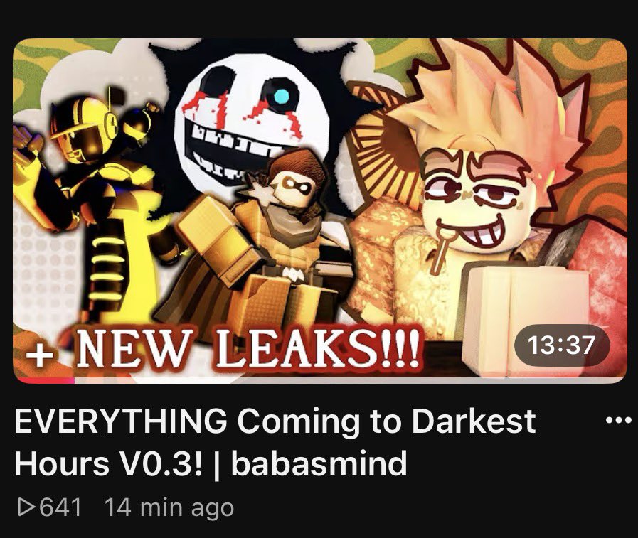 DH_News_RBLX's tweet photo. 🗞️ News 🗞️ 

A new video by babasmind has just been posted! This video is a rundown of what’s to come in Darkest Hours’ v0.3 update, and also features some NEW SNEAK PEEKS! Make sure to watch it!
#DarkestHours https://t.co/J7TaVG2DV3