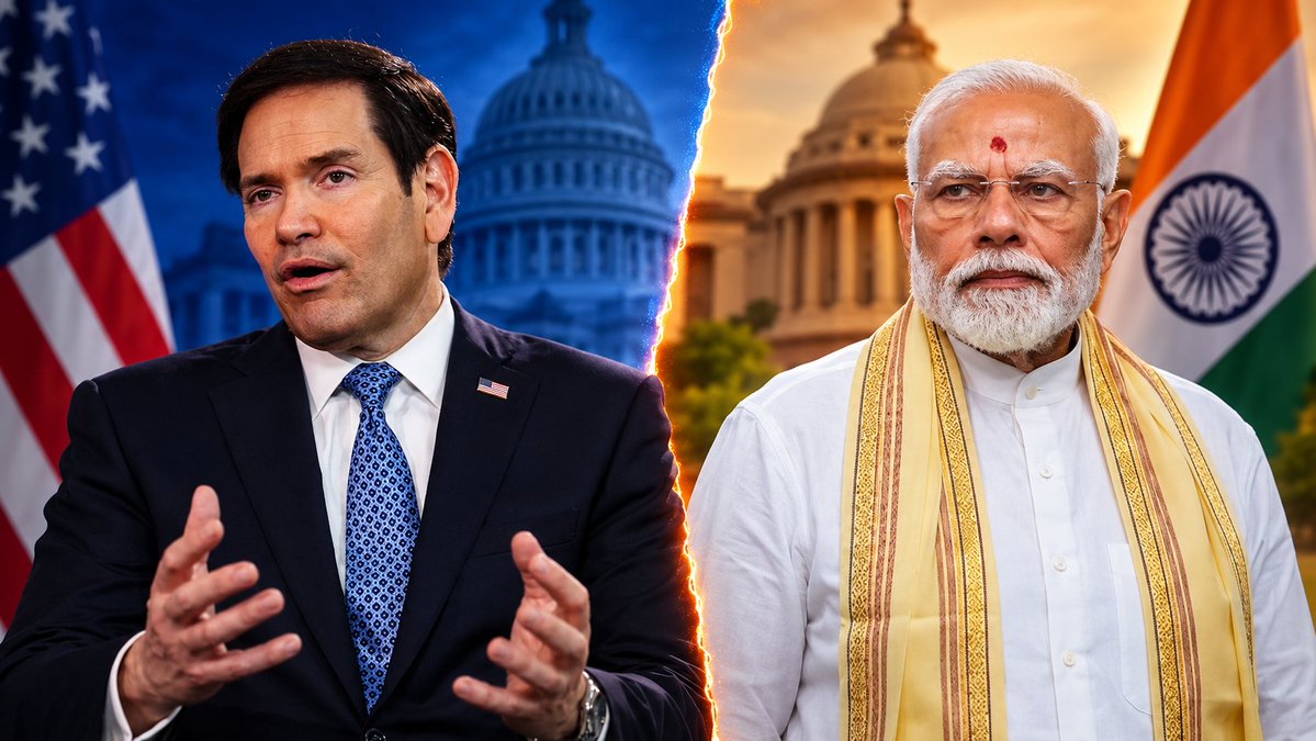 PlusPointIndia's tweet photo. 🚨US Secretary of State Marco Rubio calls protests against India’s Election Commission an -internal political matter https://t.co/wBGBOjOnDP
