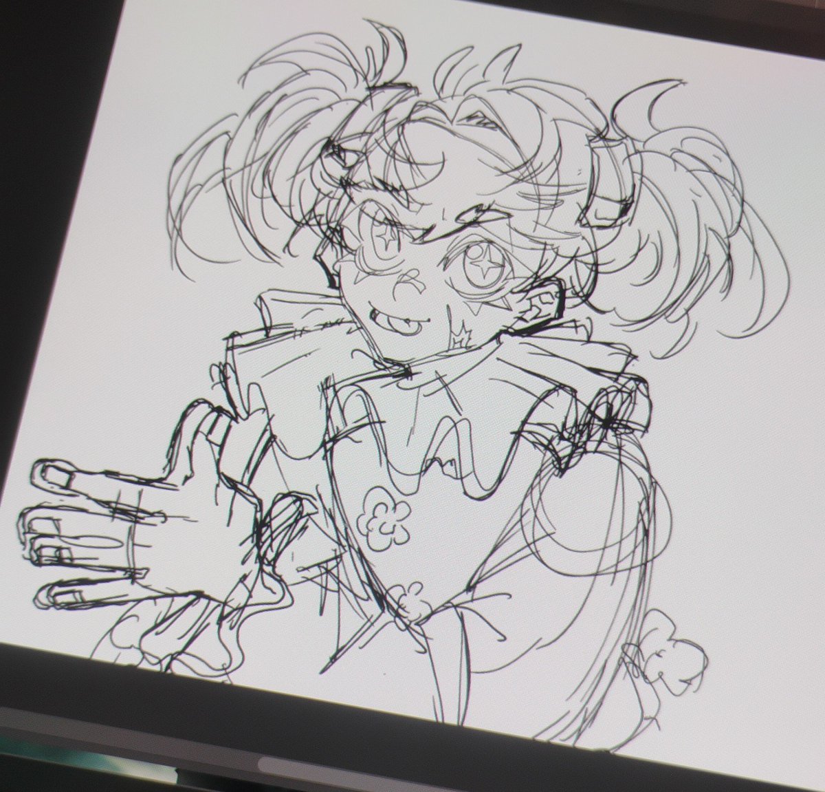 bell_inss's tweet photo. I really, really want to draw, but here I am... studying... 🫠 (A sketch I was supposed to render, but I only have this photo because I lost the file 💔)

#artmootsㅤ https://t.co/UujErUPWU8