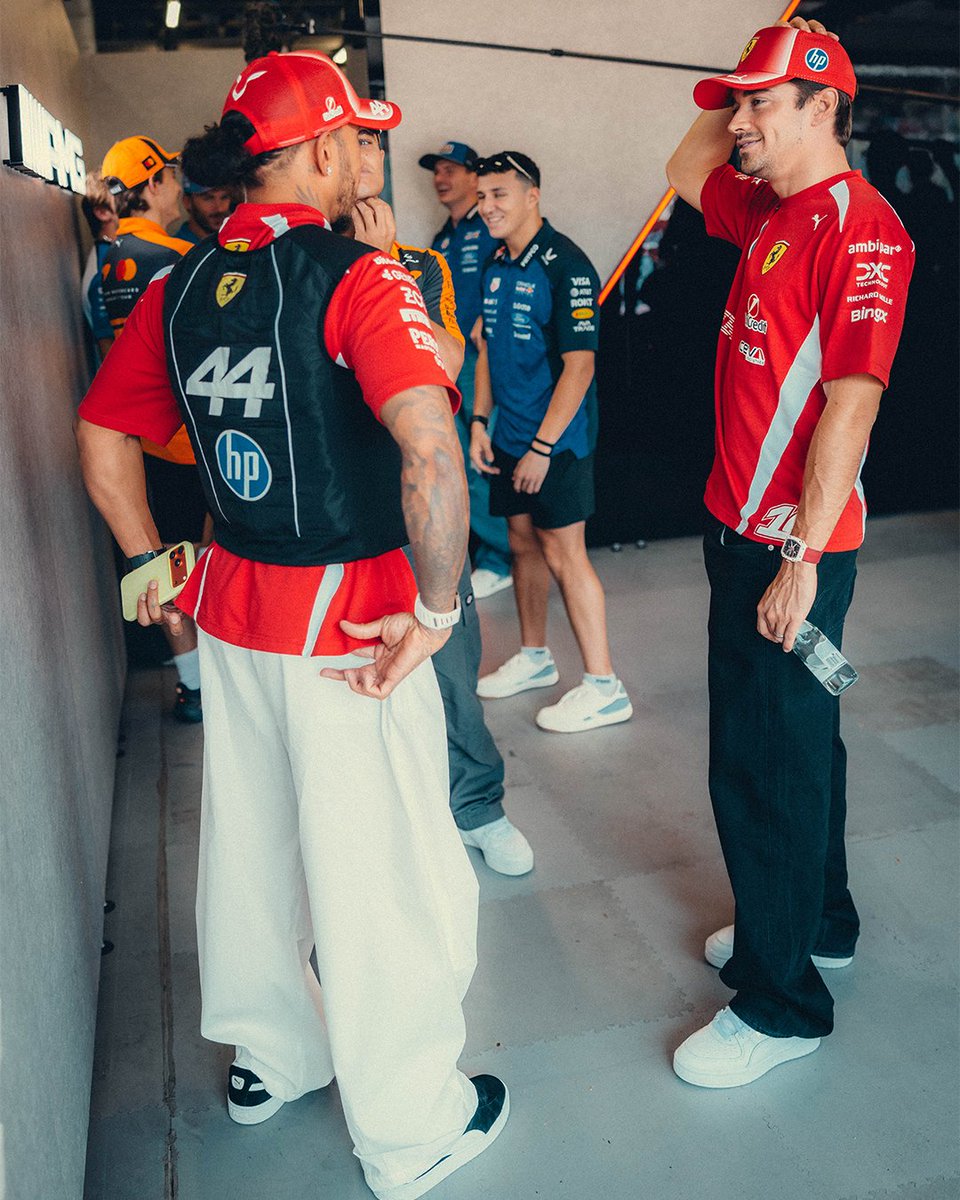 ScuderiaFerrari's tweet photo. More grid catch-ups incoming this weekend 🗣️👀 https://t.co/sNSvOzZ7pP