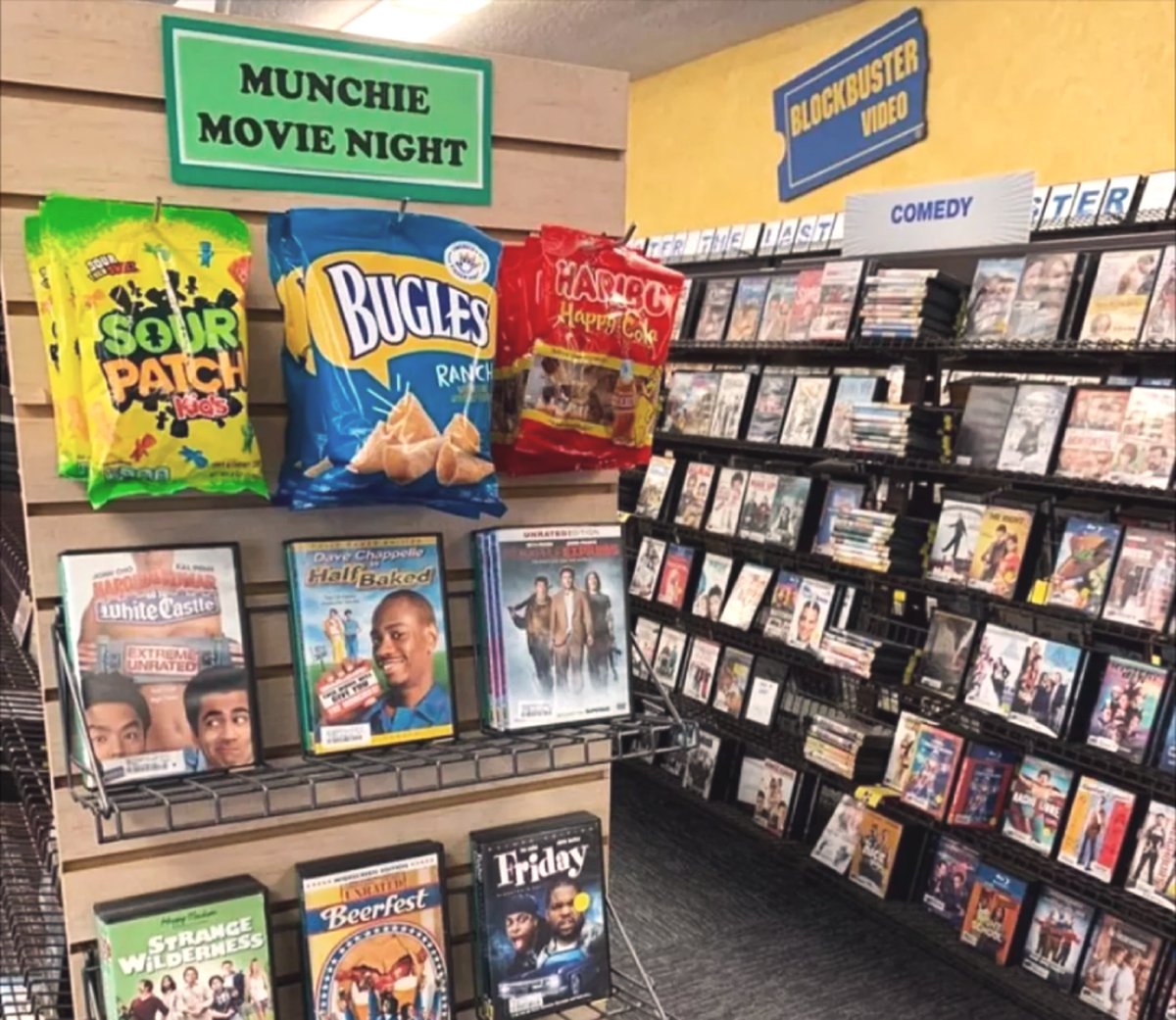 lostintheplaza's tweet photo. Friday night at Blockbuster. 

A forgotten moment in time, back when life was simple. -Lost https://t.co/3MPKtNJgi0