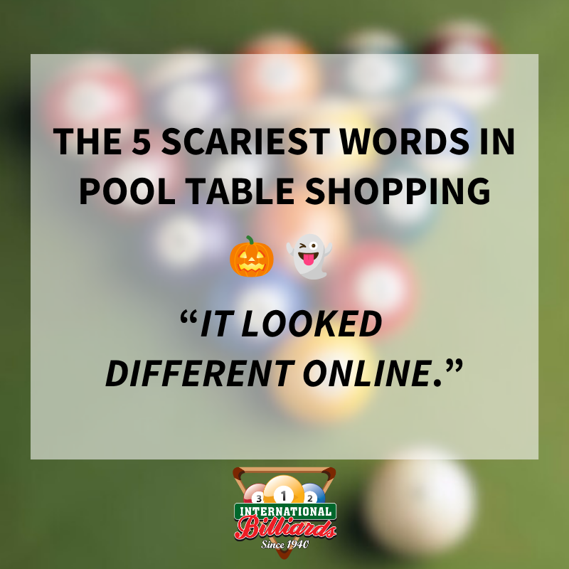 IntlBilliards's tweet photo. 🎃 Pool table shopping nightmare: "It looked different online." 👻

See the finishes. Compare the craftsmanship. Ask the questions. Shop in person with people who know billiards.

International Billiards | Houston, TX | Since 1940 🎱

#Billiards #PoolTable #HoustonTX https://t.co/ub5KPdeTM8