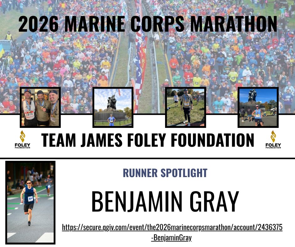 JamesFoleyFund's tweet photo. Cheering on Daniel Johnson & Benjamin Gray!🎖️

A huge shout‑out to Daniel Johnson and Benjamin Gray for representing the James W. Foley Legacy Foundation at the Marine Corps Marathon in Washington, DC today! Their dedication, advocacy for Jim’s legacy, and incredible fundraising efforts mean so much to our entire community.

Daniel and Benjamin, the Foley Foundation thanks you for helping to advance our mission to support journalist safety and advocate for Americans held hostage or wrongfully detained abroad.

We’re proud of you and cheering you on every step of the way!

DANIEL: https://t.co/oXtvvPuyEr

BENJAMIN:
https://t.co/VerNmYId00