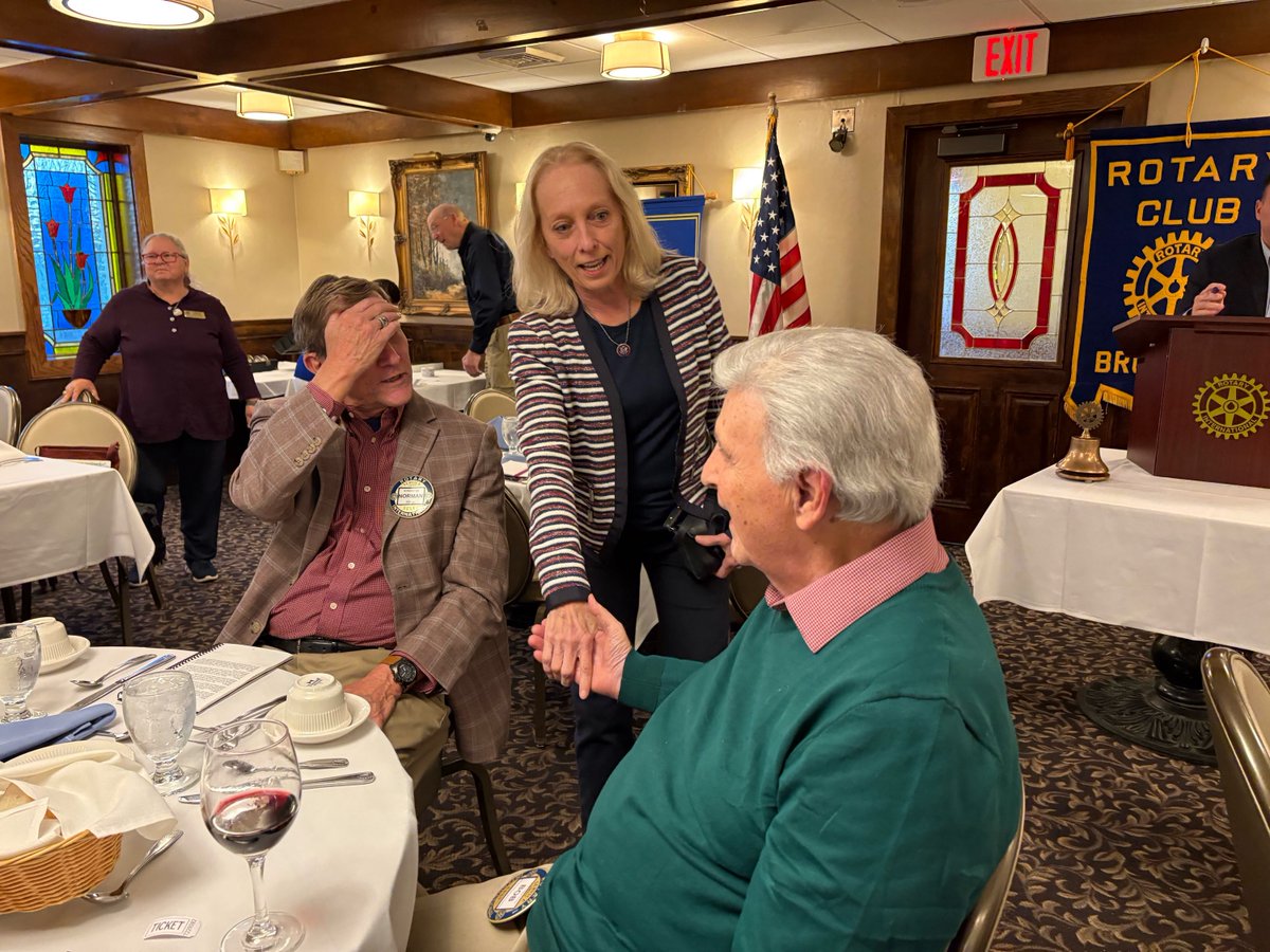 RepMGS's tweet photo. I was happy to check in with the Rotary Club of Broomall for a conversation on issues affecting our region. We had the chance to discuss the funding we’ve secured for economic development at PhilaPort and the Philadelphia Shipyard, the ongoing challenges facing the Chinook program in Ridley Park under the current administration, and the robust security measures that protect our elections in Pennsylvania.