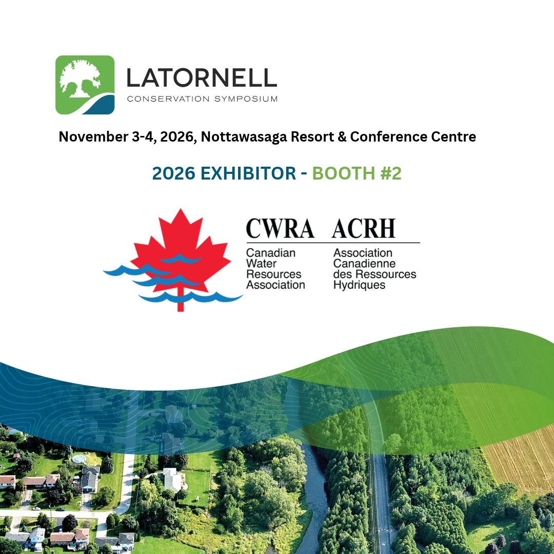 conont's tweet photo. Thank you to Canadian Water Resources Association for being a valued exhibit booth sponsor at #Latornell 2026! We appreciate your support and partnership in advancing conservation across Ontario. Register today! https://t.co/cR7Cz7PJqF

@CWRA_Flows https://t.co/Pr6raBli2Q