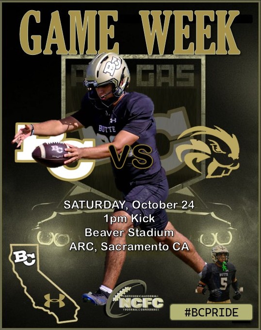 ButteFootball's tweet photo. @ButteFootball is back on the road this weekend heading to Sacramento for a tilt vs American River.
🏈Kick - 1pm Saturday
Come on out to ARC and cheer on the Roadrunners!
#BCPride https://t.co/v56MvTd70A