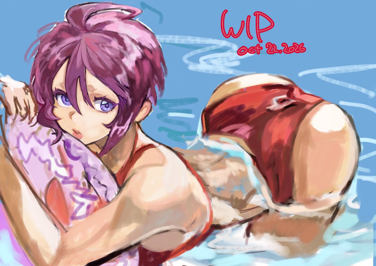 okrdisk2000's tweet photo. Knowing this might get labeled NSFW in my account just for a swimsuit, I’ve lost the motivation to finish it https://t.co/vWDqOttbJ7