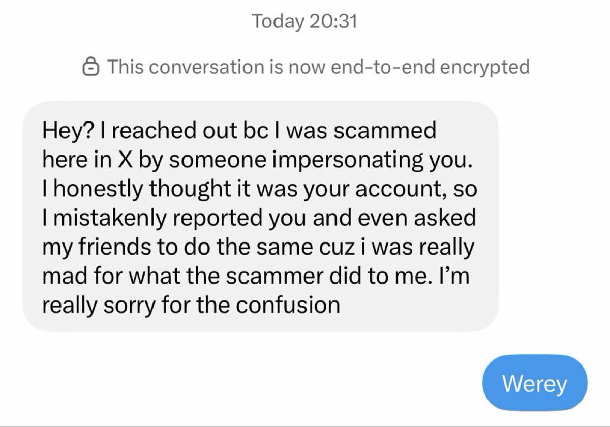 OfficialEnam's tweet photo. New twitter account hack scheme lool. If someone messages you with a message like this ignore them lol. The accounts hacked. Happened twice to me since Sat lol. They’ll even fake screenshots 😂😂😂 https://t.co/gicvu45vpl